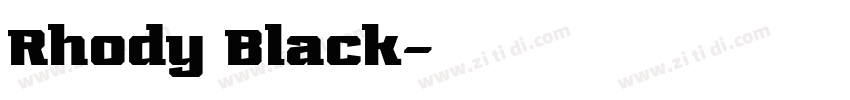 Rhody Black字体转换
